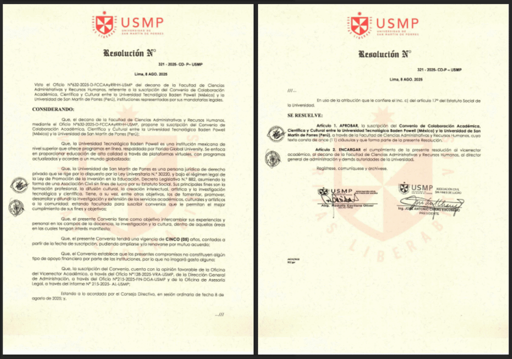 Convenio USMP-UTBP